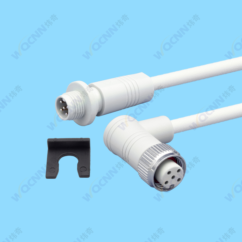 WQ-108公,125母 M10-5P防水插頭(金屬螺帽)