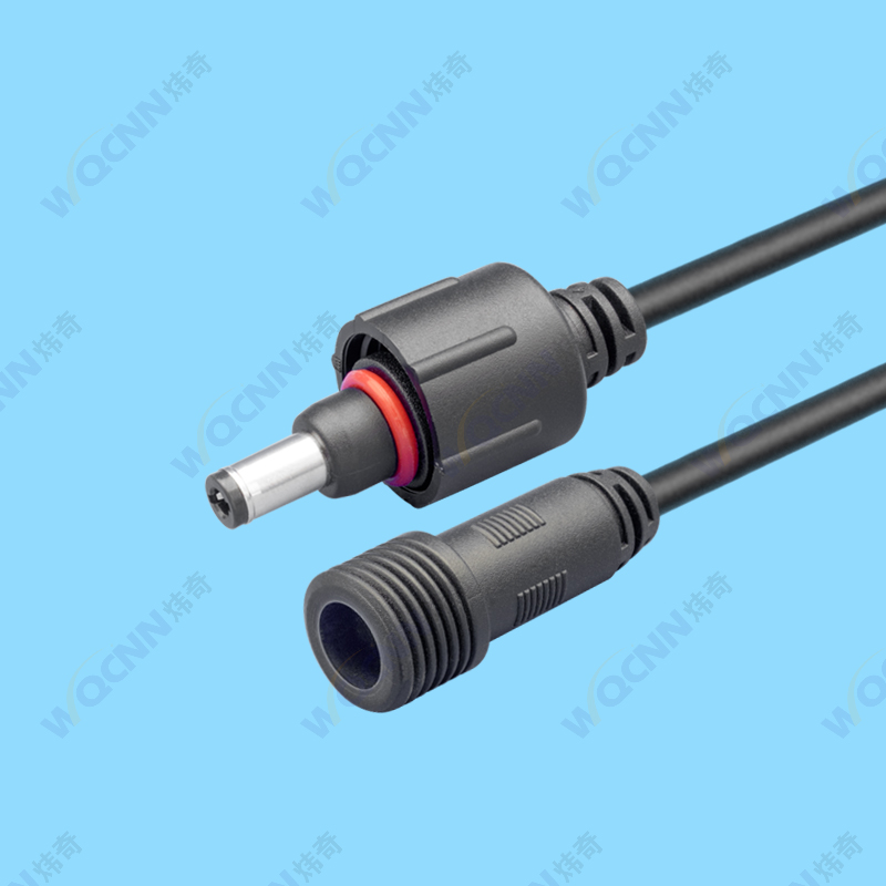 WQ-157公 158母 DC5521&25音插防水插頭