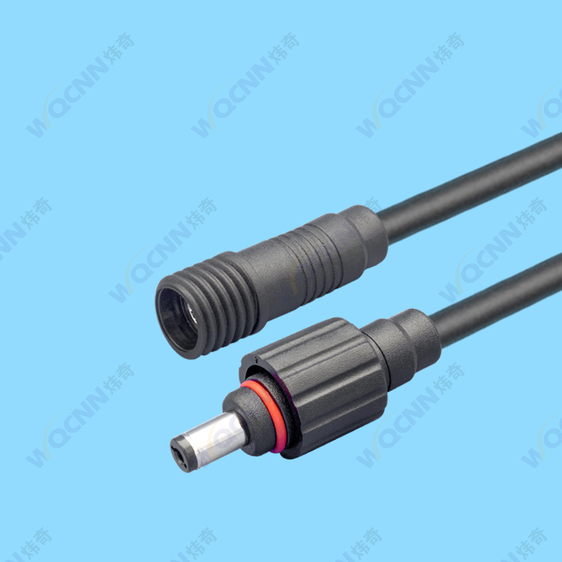 WQ-220母 221公 DC5521-25 8.0防水插頭(不帶網(wǎng)尾)